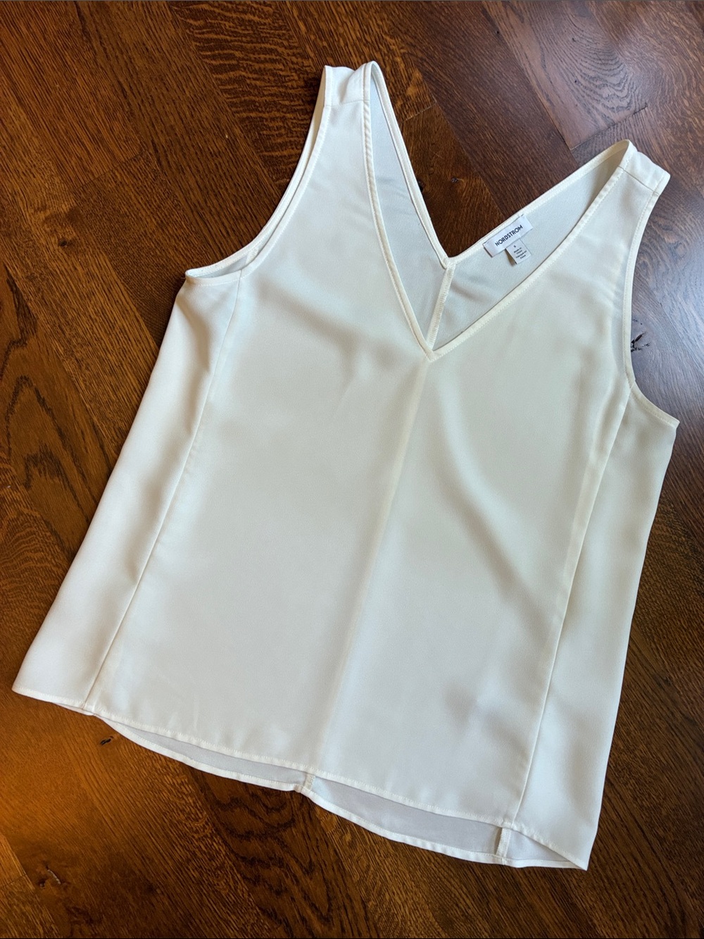 Nordstrom Ivory V-Neck Sleeveless Camisole